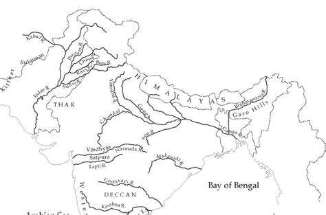 UPSC general studies and current affairs 2015: Rivers of Indian subcontinent map