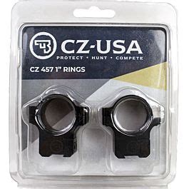 CZ 457 1" ALUMINUM SCOPE RINGS 11MM DOVET MATTE BLACK