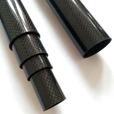 3K 120mm Carbon Fiber Telescopic Pole With CFR Nylon Clamp