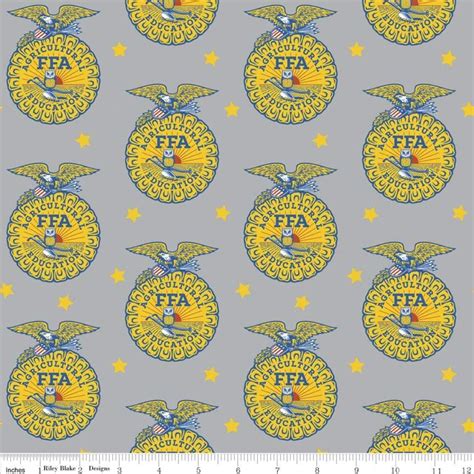 FFA® Forever Blue® - FFA Emblem Gray | Ffa emblem, Riley blake fabric ...