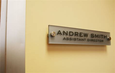 Personalized Office WALL SIGN Name Plate. Modern Stainless - Etsy | Wall signs, Name plate, Work ...