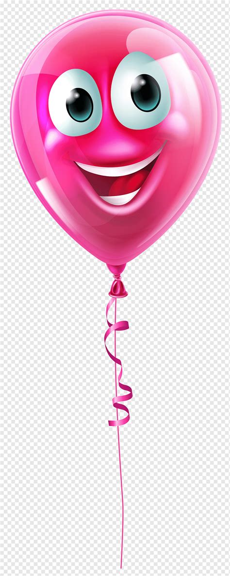 Balão cara Smiley ícone, balão rosa com rosto, balão rosa, roxo, coração, pirulito png | PNGWing