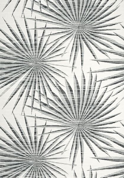 Palm Frond - Black & White - Tropical Thibaut stunning design