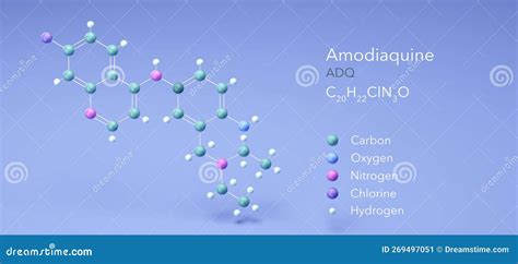 Amodiaquine Molecular Structure Isolated On White Royalty-Free Illustration | CartoonDealer.com ...