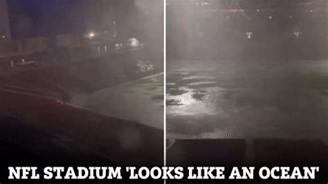 Tampa Bay Buccaneers stadium underwater with wild footage showing it 'like an ocean' after ...