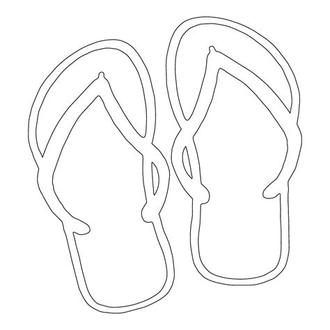 Flip Flop Clip Art Black And White