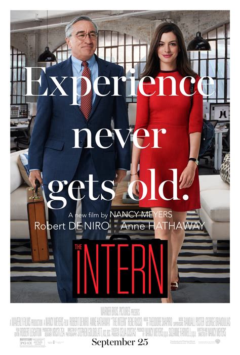 New trailer/poster for Nancy Meyers' THE INTERN starring Anne Hathaway & Robert De Niro ...