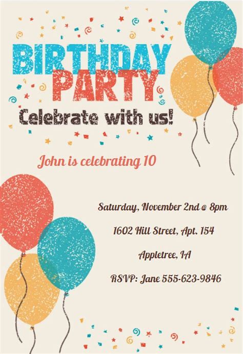 11 Free Birthday Invitation Designs You Can Print | Printable birthday ...