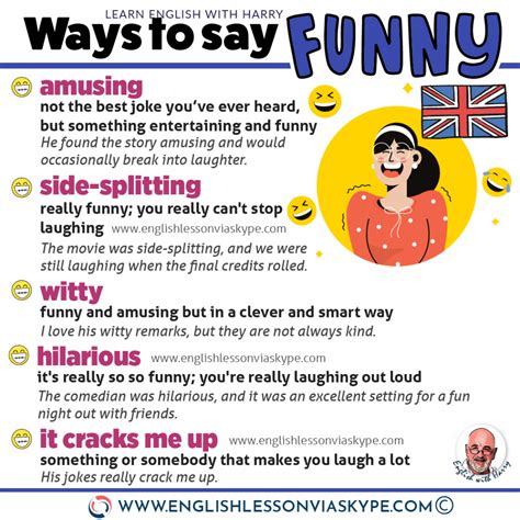 Other ways to say Funny in English 🤣 • Learn English with Harry 👴