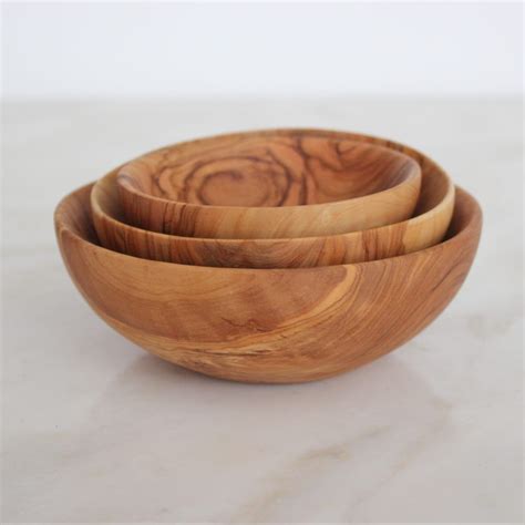 Olive wood dipping bowls. Handmade. | ไม้