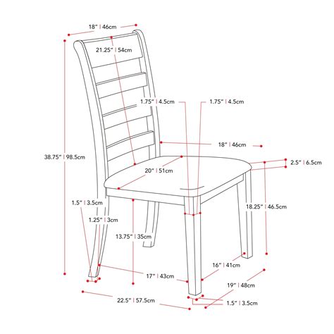 Description Ladder back design for style and comfort 2.5" Foam padded ...