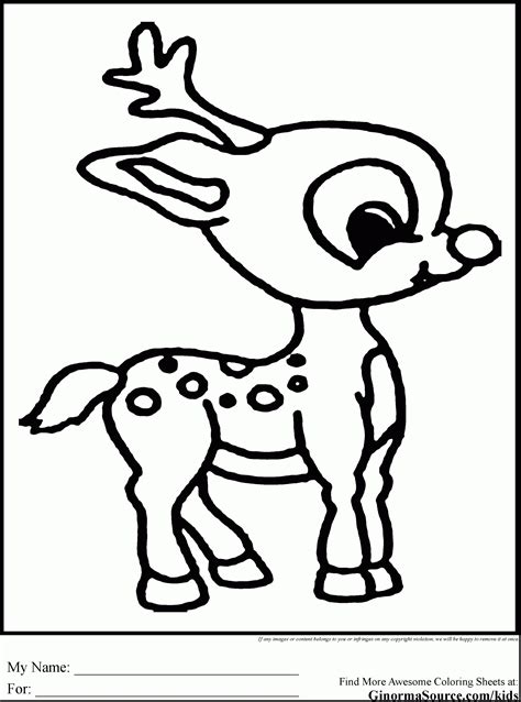 Reindeer Cartoon Coloring Pages at GetDrawings | Free download