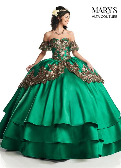 Quinceanera Couture Dresses In Royal/Gold, Emerald Green/Gold, Or ...