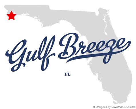 Map of Gulf Breeze, FL, Florida