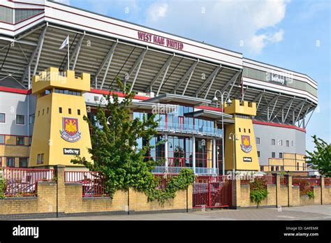 West Ham United football club stadium main entrance Upton Park Newham ...