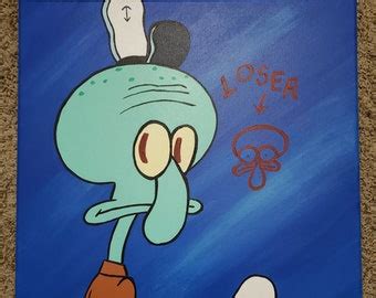 Squidward painting | Etsy