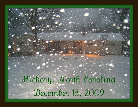 Hickory North Carolina Snow Storm December 2009