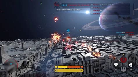 Star Wars Battlefront Deathstar Trench Run Completion With Red 5 - YouTube