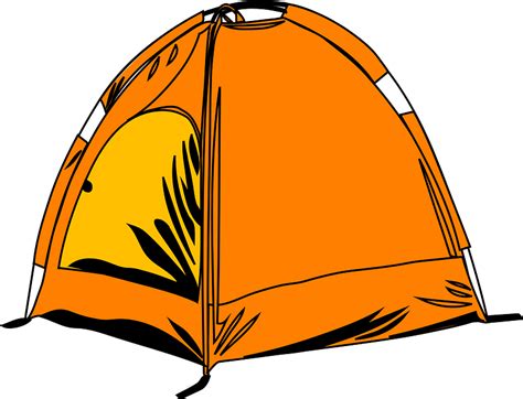 Orange Camping tent clipart. Free download transparent .PNG | Creazilla