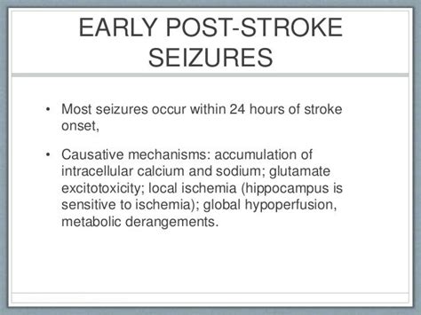 Post stroke epilepsy