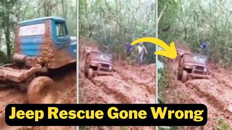 jeep chain incident video, Chain Breaks Pull Jeep Complete video, jeep Rescue gone wrong - YouTube