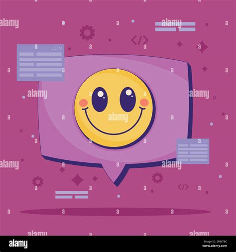 speech bubble with emoji icon Stock Vector Image & Art - Alamy