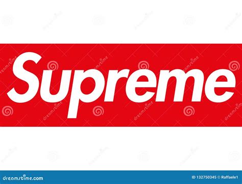 Supreme Logo editorial image. Illustration of collection - 132750345