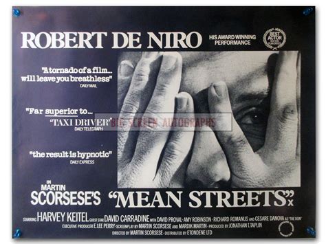 Mean Streets quad poster | Big Screen Autographs