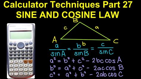 Engineering Board Exam ReviewMath Calculator Techniques Part 27 SINE & COSINE LAW (Tagalog ...