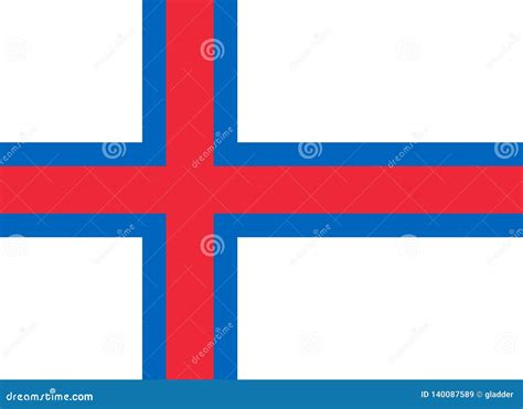 Flag Faroe Islands in Official Rate, Colors Vector Stock Illustration - Illustration of full ...