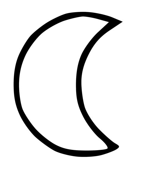Outline Of A Moon - ClipArt Best