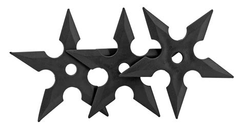 4.88" 5 Point Ninja Throwing Star Set - Black