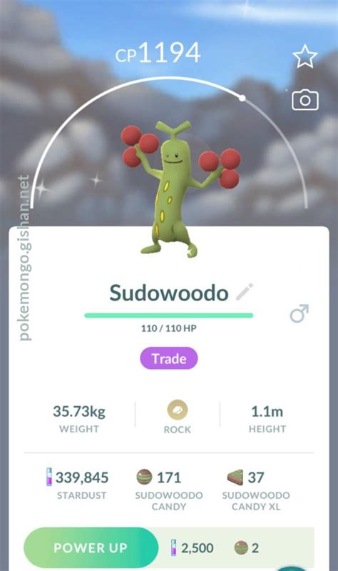 Shiny Sudowoodo - Pokemon Go