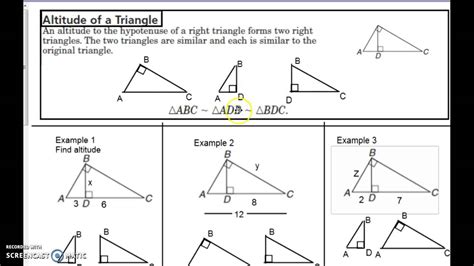 Geometric Mean - Proportions - Similar Triangles - YouTube