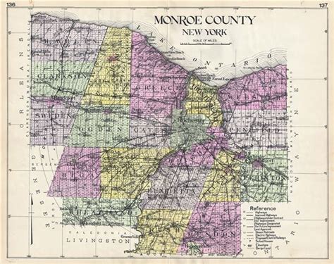 Map Monroe County Ny - Cities And Towns Map