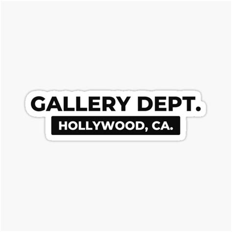 "Gallery Dept Hollywood, CA.-" Sticker for Sale by LongLifeTees | Redbubble