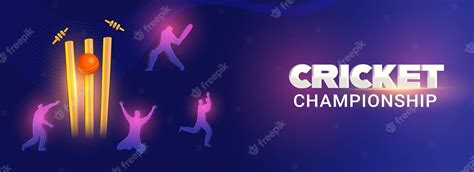 Premium Vector | Cricket championship banner or header design with golden stumps and red ball ...