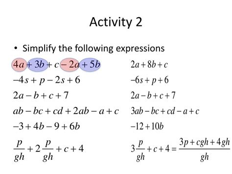 PPT - Simplifying Algebraic Expressions PowerPoint Presentation, free download - ID:6544446