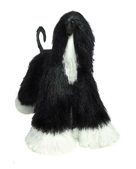 Collectibles Animals Black White Paws Afghan Hound Cute Plush Stuffed Mini dog | eBay in 2021 ...