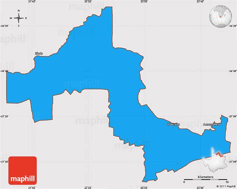 Political Simple Map of KURUMAN, cropped outside