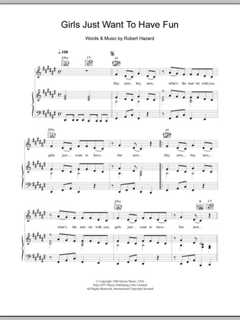 Girls Just Want To Have Fun | Sheet Music Direct