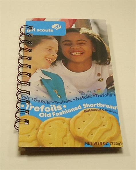 Girl Scout Trefoils Old Fashioned Shortbread Cookies Upcycled Spiral Bound Notebook CLEARANCE ...