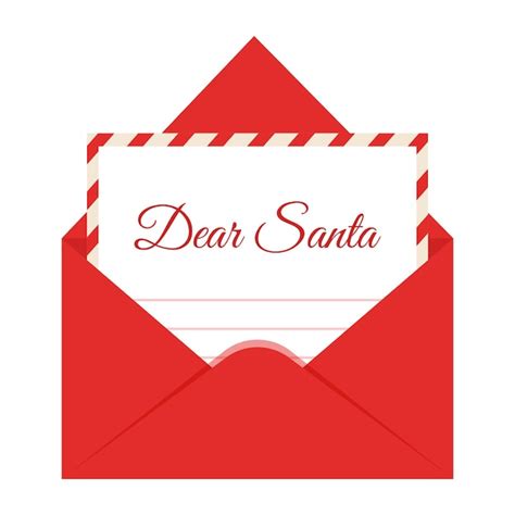 Premium Vector | Letter in an envelope to santa claus vector illustration