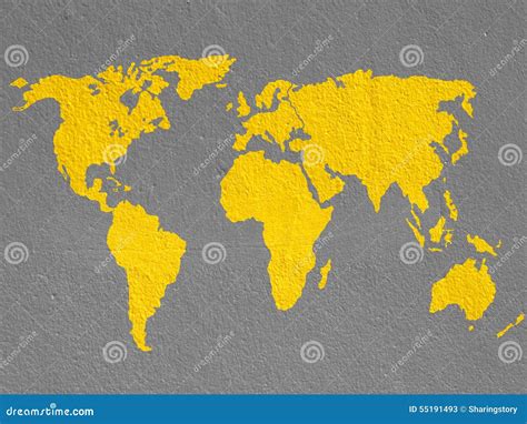 World map on brown wall stock image. Image of texture - 55191493