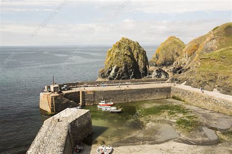 Mullion Cove harbour, Cornwall, UK - Stock Image - C024/2456 - Science ...