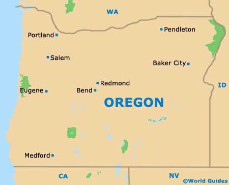 Maps: Us Map Oregon