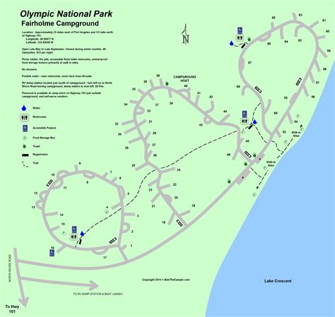 Fairholme Campground Map Olympic National Park