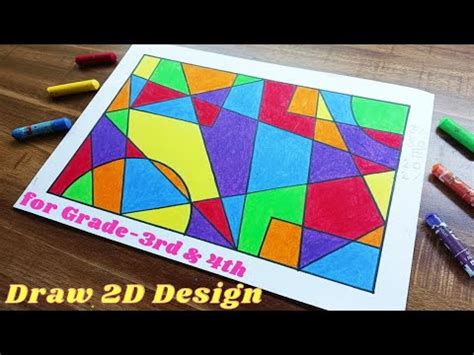 How to draw 2D Design - 2D Design Drawing step by step - YouTube