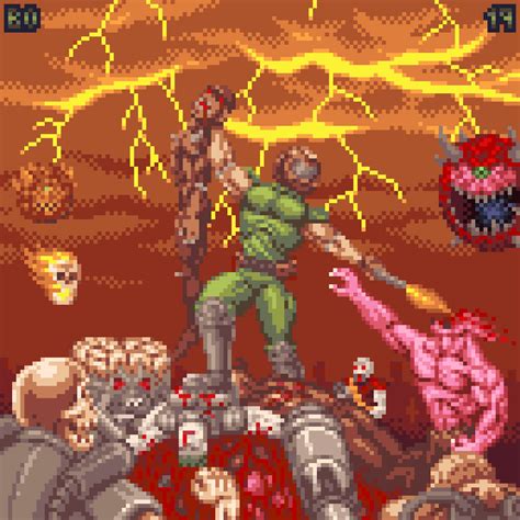 Doom Slayer Pixel Art