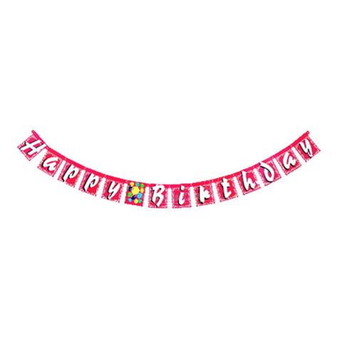 Pink Happy Birthday Letter Banner | Party Wholesale